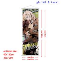 Anime Attack On Titan Levi Scroll Poster Eren Ackerman HD Art Sticky Wall Waterproof Home Living Room Bedroom Bar Aesthetic Decoration 25*75cm balta