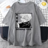 New Inumaki Toge Printed Short Sleeve Cool T Shirts Men Women Top Summer Anime Harajuku O Neck T Shirts M