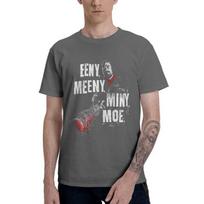 Vintage The Walking Dead T Shirt Men Short Sleeve  Cotton T-shirt Eeny Meeny Miny Moe Negan Tees Top Fashion Tshirts Gift S