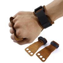 2 Pcs Leather Gymnastic Hand Grips Anti Skid Bodybuilding Grips Weight Lifting Pull Up Bar Workout Palm Protector Gloves ruda