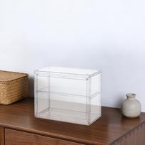 Clear Display Case Shelf Storage Cabinet Stand for Model Car, Miniature Figurines, Dolls 27x13x22cm