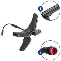 Originalus priekinis žibintas Segway Ninebot Zt3/Zt3 Pro elektriniam paspirtukui X formos 4W itin ryški priekinė šviesa Atsarginės dalys juoda