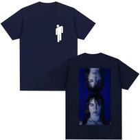 Singer Billie Eilish 100cotton Unisexs Shirt Y2k Short Sleeved Hit Me Hard and Soft Graphics Womens Hiphop Tshirt M