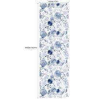Mėlyna akvarelė gėlių fono nuimamas tapetai(45cm*300cm) RW296