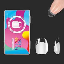 300x Almond Artificial False Nails Detachable Press On Nail Soft Gel Full Cover Nail Tips Frosted Gel Nail Extensions 2