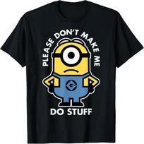 Despicable Me Minions Don't Make Me Do Stuff Portrait T-Shirt S juoda