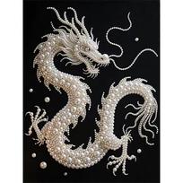 Pearl Dragon DIY Diamond Art Kits 13.7x17.7inch Gem Art Diamond Painting Kits Without Frame for Adults/Beginners Gift Idea Home Wall Decor 35x45cm