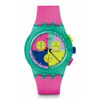 SWATCH NEON FLASH ARROW Naujas Chrono SUSG408 [Swatch] Laikrodis, Plastikas,