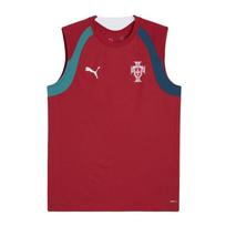 Puma Portugalijos rinktinės treniruočių drėgmę sugeriantis prigludęs raštuotas rankovių neturintis greitai džiūstantis liemenė Vyriški viršutiniai drabužiai 784770-16 XL