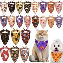 Dog Scarf Bandana Collar Bibs Cat Neck Decor Christmas Halloween Pet Supplies Puppy Cat Dog Accessories for Small Dogs Random Color 1Pc
