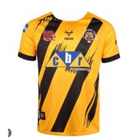 Regbis 2025 Vyrai ir Moterys New Castleford Tigers Sportinė apranga Anglija Mada Trumpomis rankovėmis Laisva Kvėpuojanti Greitai džiūstanti Marškinėliai L