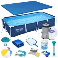 Rėminis sodo baseinas 400 X 211 X 81 cm 15-in-1 Bestway 56405N