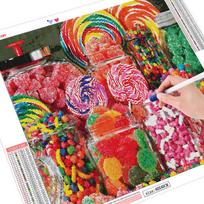 5d Diy Diamond Painting Mosaic Candy Full Square Drill Kit Diamond Embroidery 20X30CM