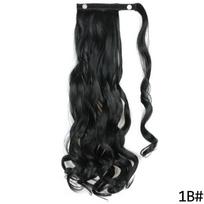MISS WIG sintetinis 22 colių ilgio banguotas arklio uodegos apvyniojimas aplink Clip In plaukų priauginimas, skirtas moteriškam perukui priauginti kasdien 55 cm