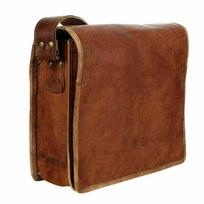 Krepšys Ožkos odos Vintage Messenger Pečius Nauja Moteriška piniginė Rankų darbo ruda 9 (long) x 11 (wide) x 3 ruda