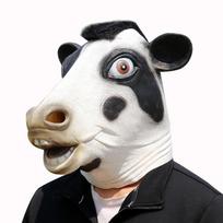 Karvės kaukė Helovino šventėms ir Cosplay renginiams Black White