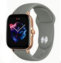 20 mm 22 mm laikrodžio dirželis, skirtas Amazfit gts/4/3/2/gts2/4 Mini/Gtr4/3/2/2e/47 mm išmaniojo laikrodžio silikoninė apyrankė Watchabnd Amazfit gts Band 22mm watch band pilka spalva