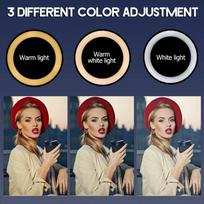 Black/White 5600K LED Ring Light 64 LEDs Selfie Ring Lamp Photographic Lighting 45cm/18inch With Tripod Phone Holder U balta