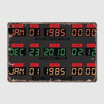 Back To The Future DeLorean Time Travel Console Metal Tin Sign Truck Indoor and Outdoor Home Bar Coffee Kitchen Wall Decoration 20x30cm（7.8x11.8inch）