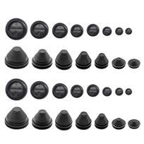 30Pcs Closed Rubber Grommets Firewalls Solid Closed Hole Plug Rubber Hole Plugs Enduring Rubber Wire Hole Dust Plugs 1