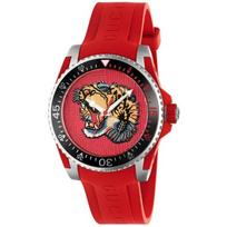 Gucci YA136315 Dive Išsiuvinėtas Tigras Raudonas Ciferblatas Vyriškas Laikrodis 40 mm raudona