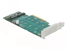 Delock PCI Express x8 Karte zu 2 x intern NVMe M.2 Key M - Bifurcation - Low Profile Formfaktor
