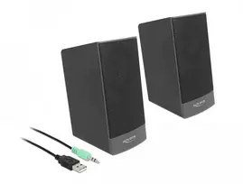 Kompiuterio kolonėlės Delock Stereo 2.0 PC kolonėlė mit 3,5 mm Klinkenstecker und USB Stromversorgung