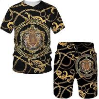 3D Print Men's Tracksuit Set Women T-shirt 2 Piece Outfits Summer Streetwear Fashion Kid Short Sleeve Set Men Tracksuit Set S