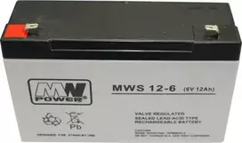 Mw Power MWPower MWS 6V 12Ah F1(187) AGM akumuliatorius, 5 metai