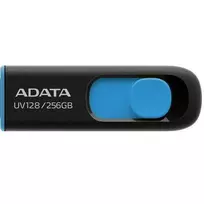ADATA | USB Flash Drive | UV128 | 256GB | USB 3.2 Gen1 | Juodas/Mėlyna