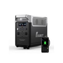 FOSSIBOT F3600PRO Elektrinis saulės generatorius, 3840Wh 3600W Elektrinė, LiFePO4 Baterija Nešiojama elektrinė stotis juoda