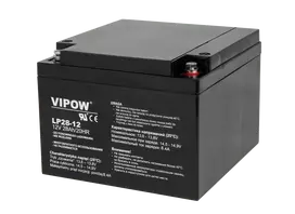 Švino akumuliatorius VIPOW 12V 28Ah