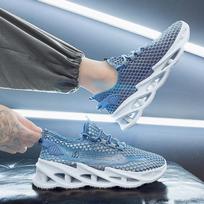 Men's Breathable Mesh Summer Running Shoes with Height Increase 40 ežero mėlyna spalva