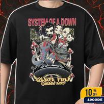 System Of A Down Chicago 2025 Venue Poster At Soldier Field On August 31 T-Shirt 3XL