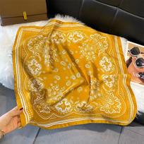 70x70cm Moteriškas šalikėlis Šilko pojūtis Plaukams Kaklui Kvadratinis Biuro Bandana Šalikas Padavėjui Stiuardesei Servetėlė Apvyniojimas orange