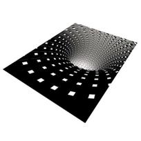 3D sūkurio optinės iliuzijos kilimas Vision Vertigo plotinis kilimas Realistiškas sūkurys Juoda ir balta durų kilimėlis Neslystantis grindų kilimėlis svetainei, miegamajam, prieangiui 40cm A