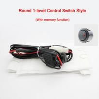 Integruotas automobilio vairo šildytuvo rinkinys Universalus 12V anglies pluošto šildymo padėklai Nepriklausoma jungiklio valdymo sistema su laidynu Small round switch