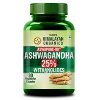 Vlado's Himalayan Organics Ashwagandha 25% Withanolides 600MG - High Potency Root Extract Capsules for Focus, Energy, Strength - 30 Count