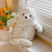Chubby Lovely Seal Plush Toy Soft Stuffed Comfortable Full Huggable Pillow Sofa Backrest Birthday Gifts 26cm