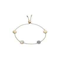 Emporio Armani Round Mother Of Pearl Diamond Inlay Adjustable Stainless Steel Bracelet Women bracelet Gold EGS2348710 Basic Packaging-Box