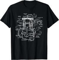 Mechanika Automobilio Variklio Dalys Automobilių Mėgėjams - Muscle Cars Dovana Unisex Marškinėliai S gray