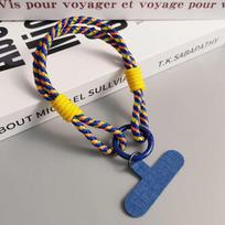 Mobile Phone Lanyard with Two Strands Simple Lanyard Short Wrist Lanyard Anti Loss Card Strip Style Universal Phone Case Strap geltona