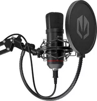 Endorfy Solum juodas kondensatorinis mikrofonas su laidu + laikiklis | USB