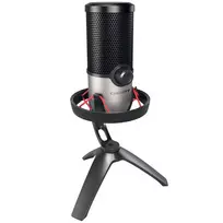 CHERRY UM 6.0 ADVANCED USB MIC - FOR STREAMING/OFFICE Sidabrinis/BLAC
