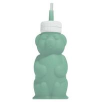 Bear Sippy Cup with Markings Silicone Straw Cup for Babies 8oz Translucent Drinking Bottle B