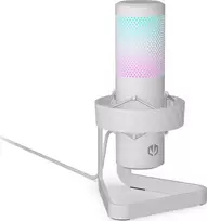 Endorfy AXIS Streaming baltas kondensatorinis mikrofonas su laidu + laikiklis | USB