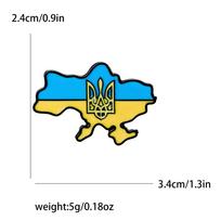 Mada Ukraina Žemėlapio Sagė Patriotų Kolekcija Emalio Lašelinė Segė Ornamentas Ženklelis
