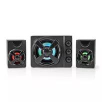 Kompiuterio kolonėlės Nedis kolonėlė Nedis GSPR31021BK 2 krypčių garsiakalbis Juodas Wired 11 W