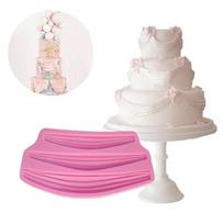 Klasikinė torto krašto silikoninė forma Fondantas Virtuvė Šokoladas Kepimas white