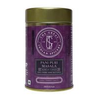 The Great Indian Spicery | Pani Puri Masala - 150gm Tin | Steam Sterilisation, Farm Fresh, Authentic Blend of 12 Spices, Non-Adulterated